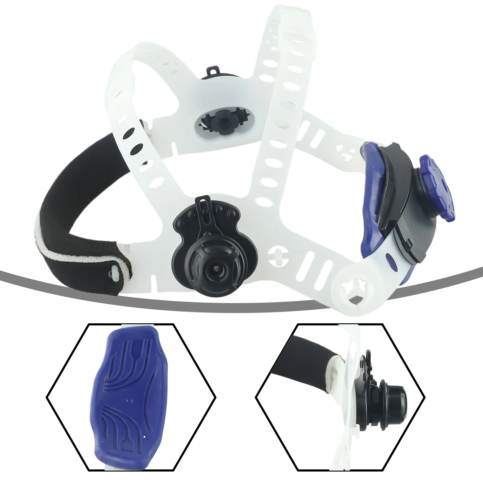 

White Headband Headband For Darkening Welding Humanized Design ABS Material Adjustable Design Practical Durable