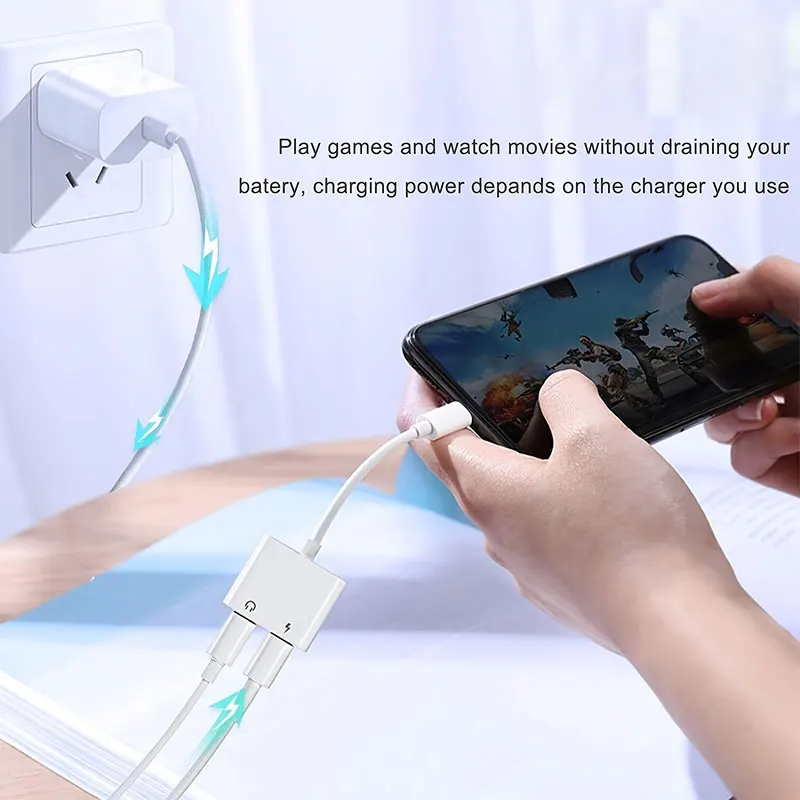 Universal 2-in-1 USB-C Audio and Charging Adapter
