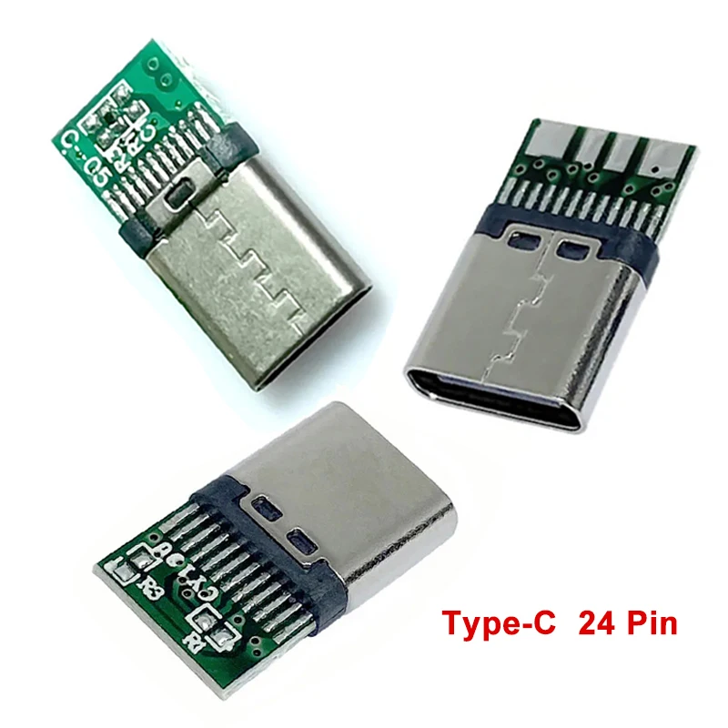 

10pcs USB 3.1 Type-C Connector 24 Pins Male / Female Socket Receptacle Adapter to Solder Wire & Cable 24 Pins Support PCB Board