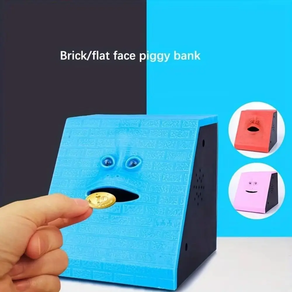 Save Money Face Coin Bank Storing Children's Toys Plastic Money Eating Coin Bank Storage Box Chewing Box for Kids