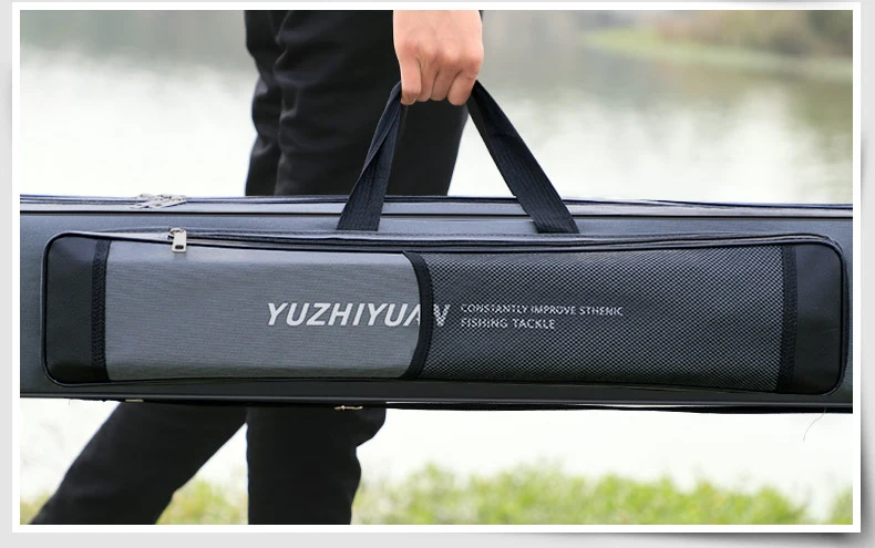 Portable Fishing Bag Hardshell Case 80/90/100/120/125CM Large Capacity Fish Rod Reel Fishing Tools Storage Bags pesca XA185G