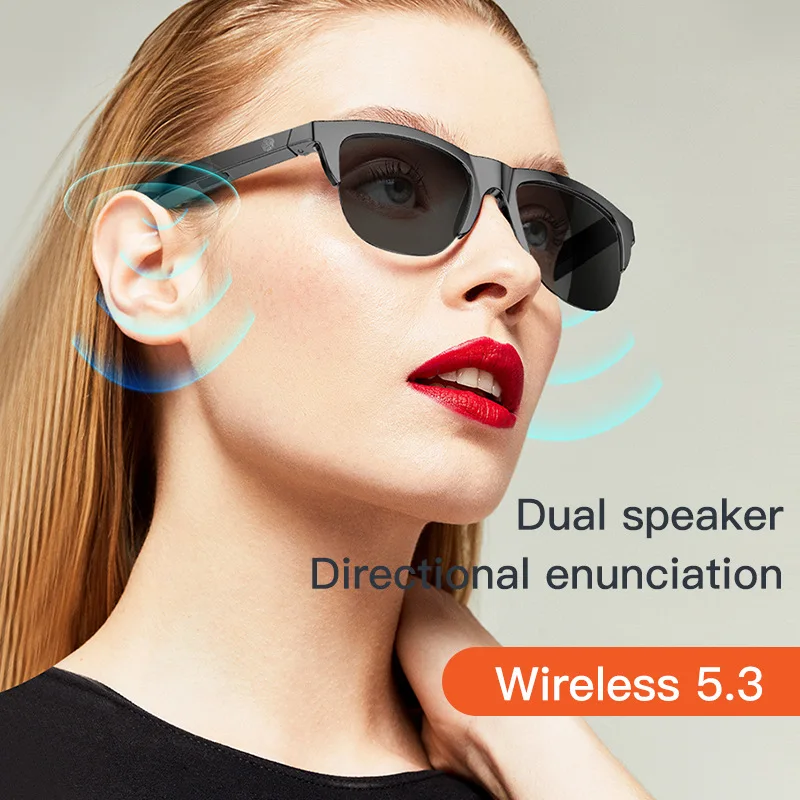 

Smart Glasses Bone Conduction Black Technology Outdoor Sports Call Sunglasses