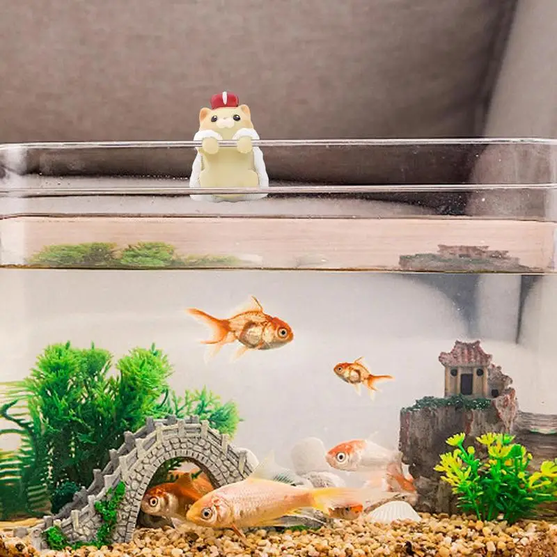 Aquarium Decor Ornaments Resin Aquarium Decorations Cat Garden Decor Cute Decorative Figurines Garden Sculptures For Fish Tank