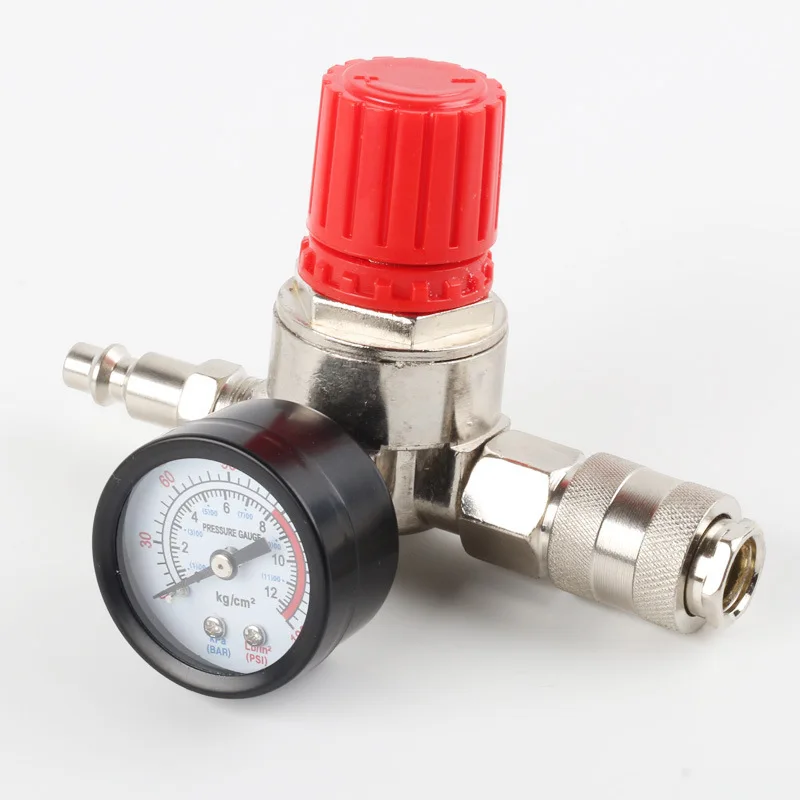 Barra Válvula de Controle do Interruptor Regulador Pressão com Calibres para Compressor ar 1pc 180psi 12