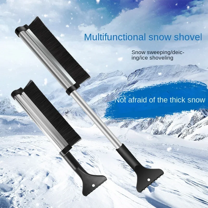 

Contraction Band Brush Snow Remover Car 2-in-1 Aluminum Alloy Snow Shovel Multi-Function Car Snow Shovel