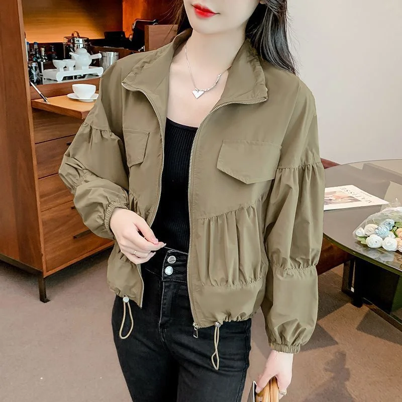 

Stan Collar Spring And Autumn Jacket For Women's 2024 new Instagram Loose And Slimming Vintage Jacket Versatile Coat Lining Coat
