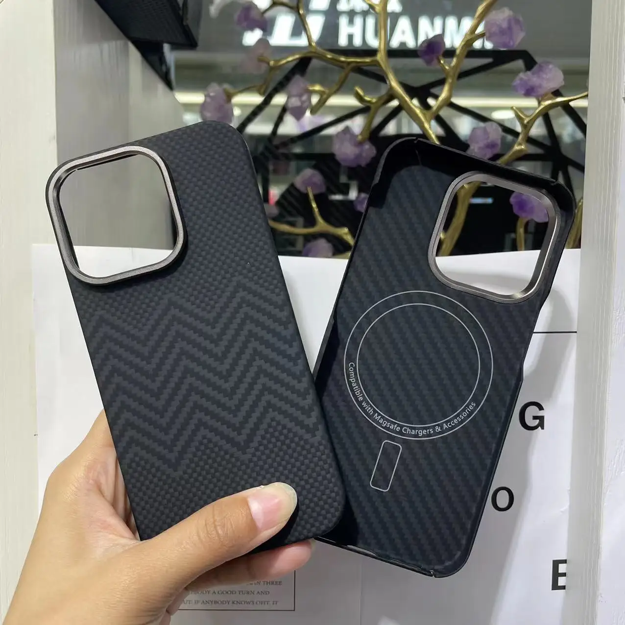 Ixroo - Cover Custodia Case Per IPhone 15 PRO Fibra Di Carbonio Anti - Foto 10