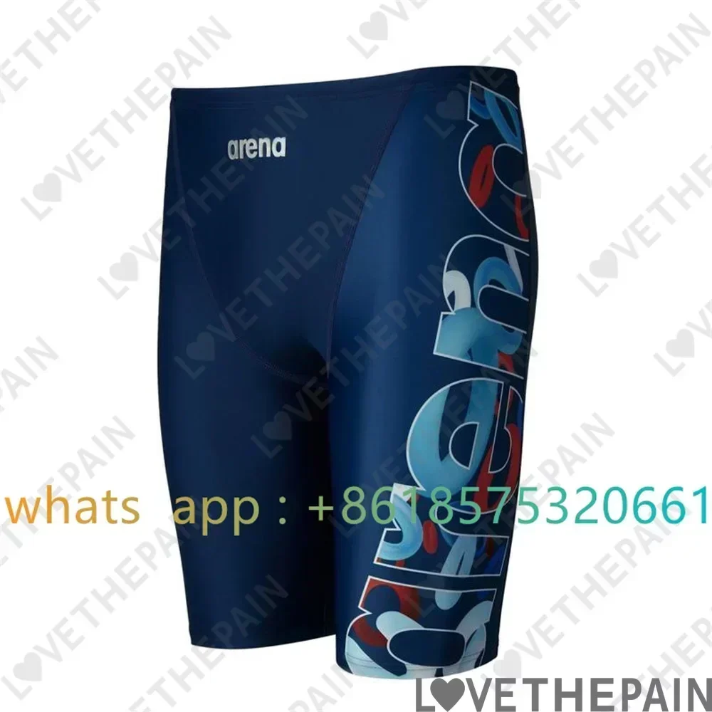 2024 Men Swimwear Shorts Training Swim Trunks Summer Beach Tight Quick Dry Swimming Jammer Running Sports Surfing Swimsuit Pants 3