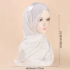 Middle Eastern New Gold Craft Fabric Splice Chiffon Handmade Diamond Decoration Versatile Muslim Women's Headband Scarf Hijab 3