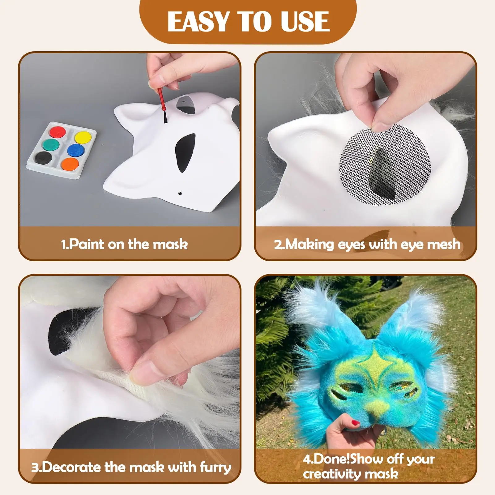 Buy Lenwen 16 Set Animal DIY Masks Dog Coloring Mask Dog Party Mask With 24 Pcs Watercolor Pen Blank Mask Jungle Animal Unpainted Mask For Kid Birthday School Cosplay Masquerade Online At