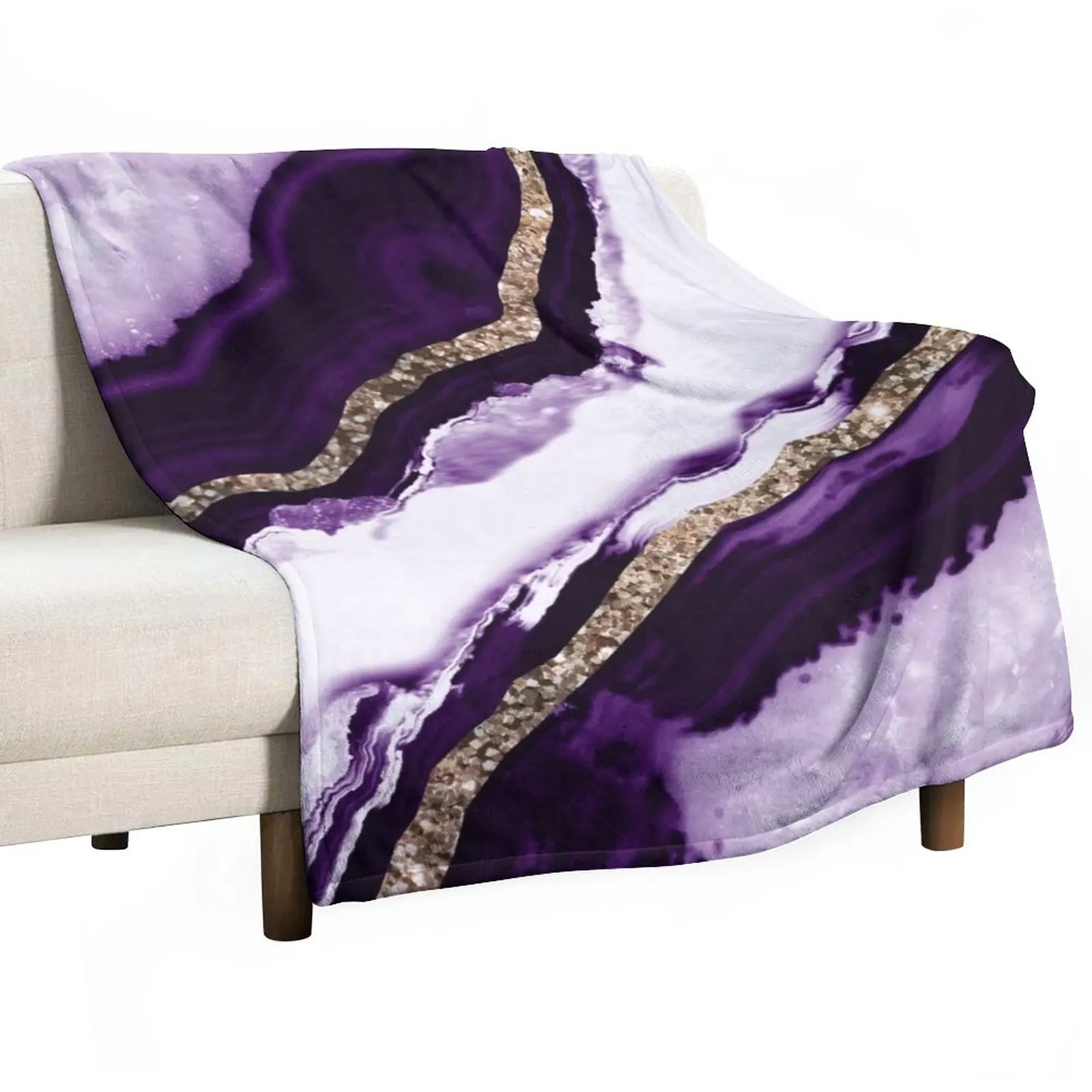 

Agate Glitter Glam #13 (Faux Glitter) #gem #decor #art Throw Blanket Weighted Blanket Sofa Quilt Fluffy Blankets Large