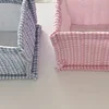 1pc Home Fabric Desktop Storage Basket Desk Organizer Storage Basket Home Goods 4