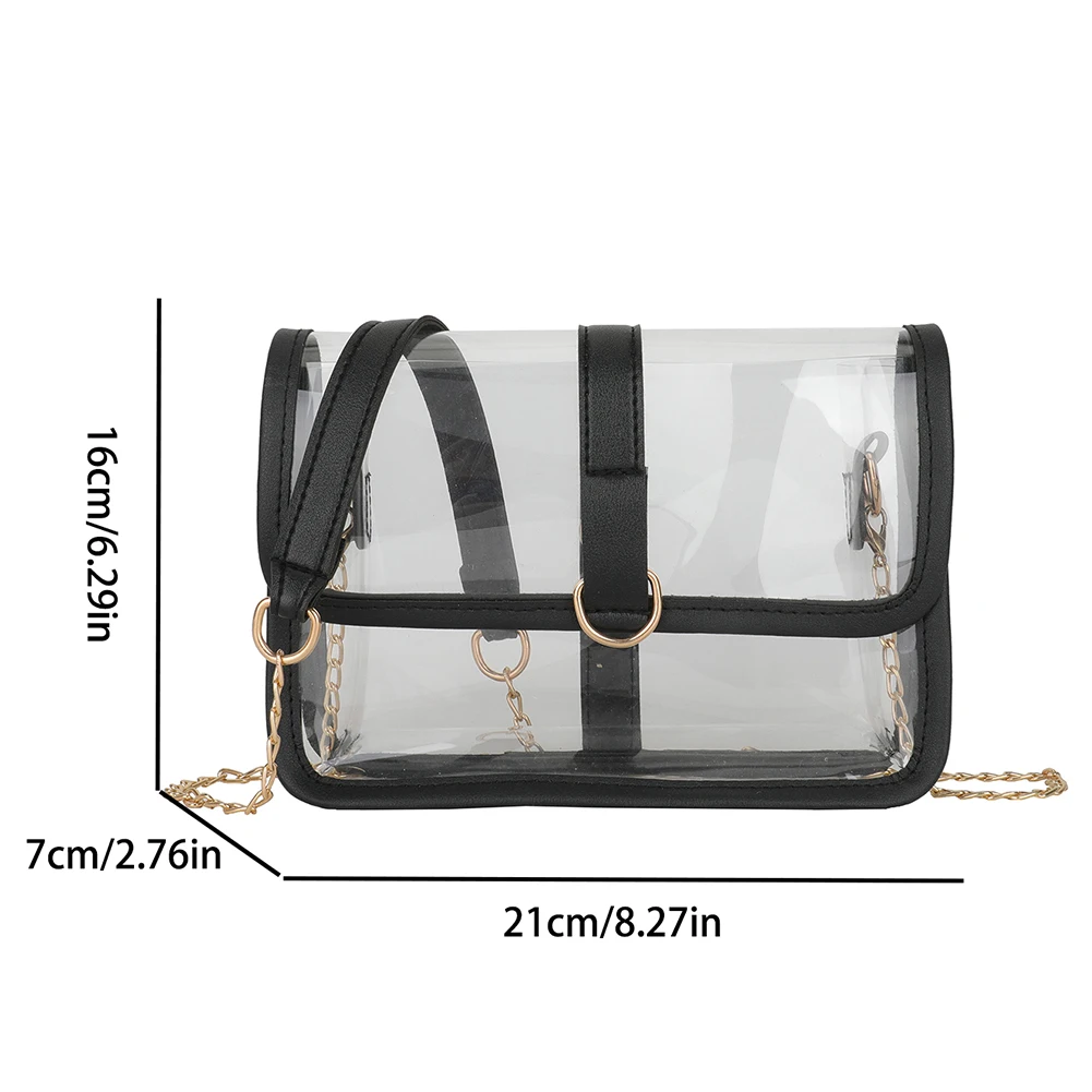 Clear Crossbody Bag Clear Bag With Chain Transparent Shoulder Bag