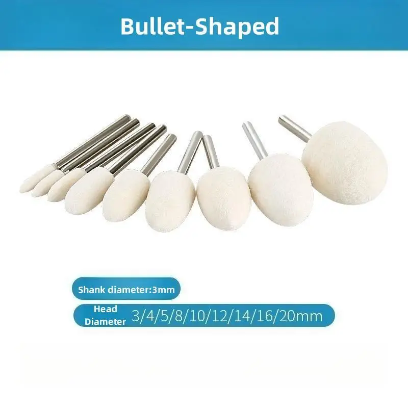 129 Pcs Wool Felt Polishing Pad & Polishing Wheel Point & Mandrel Kit For Dremel Yyxv I.513291688