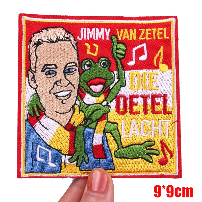 Oeteldonk Emblem Emblems Full Embroidered Patches DIY Frog Carnival For Netherland Patch Iron On Patches For Clothing Sew Badges