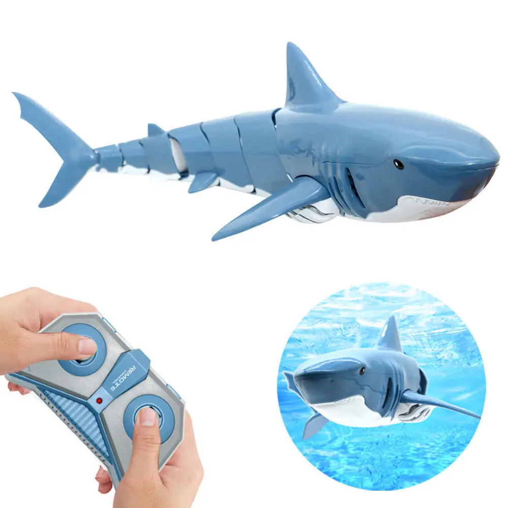Remote Control Fish Toys New Remote Control Shark Rechargeable Bionic Electric Machine Fish Simulation Swing Fish Summer Children Play Water Toys