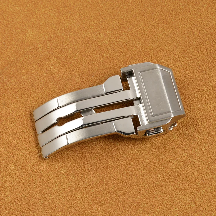 For HUBLOT Watch Rubber Strap Band Clasp Buckle Silver BIG BANG 22mm
