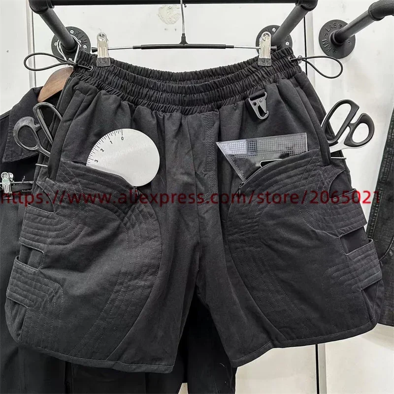 Whoisjacov pair of Puffer Shorts Cargo Men Women High Quality Multi Pocket Oversize Breeches 2
