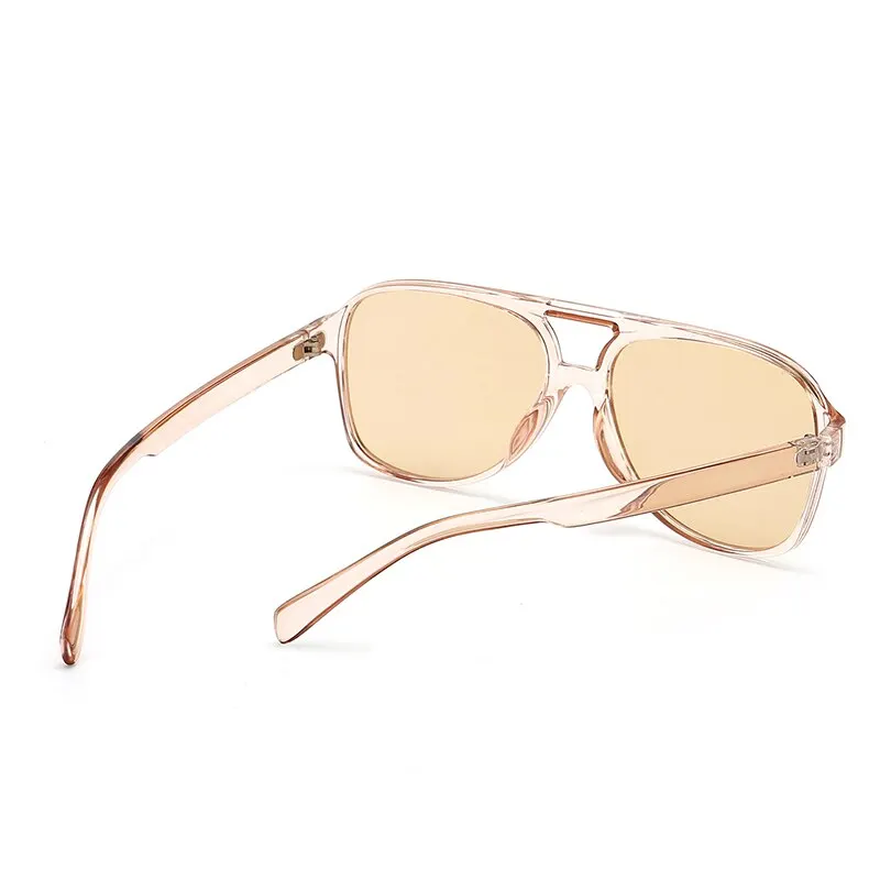 Vintage übergroße Sonnenbrille Frauen Retro Marke großen Rahmen Sonnenbrille weiblich schwarz gelb ins Stil quadratische Brille oculos de sol – Detail 11