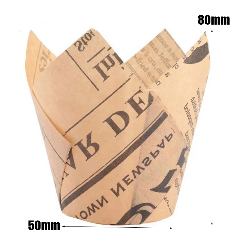 Tulp Cupcake Vormpjes Papier - Oliebestendig (50 stuks)