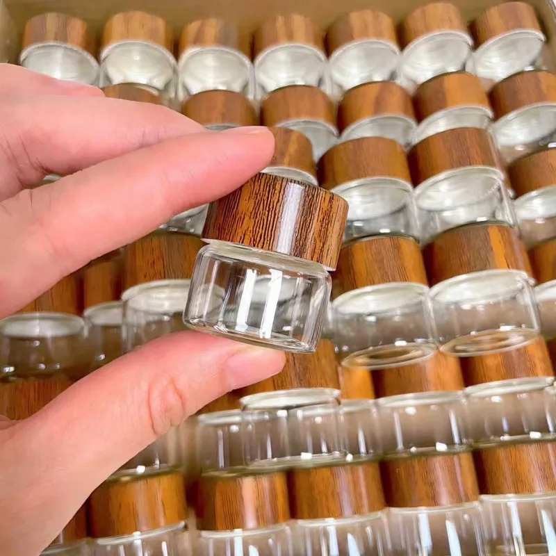 Mini Glass Sealed Jar, Food Grade Coffee Powder, Gold Beans Storage, Portable Tea, Small Empty Bottle, Convenient and Practical