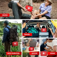 Портативная аптечка первой помощи для приключений на свежем воздухе, пеших прогулок, путешествий в автомобиле и кемпинга (первая аптечка не включает лекарство) — изображение 3