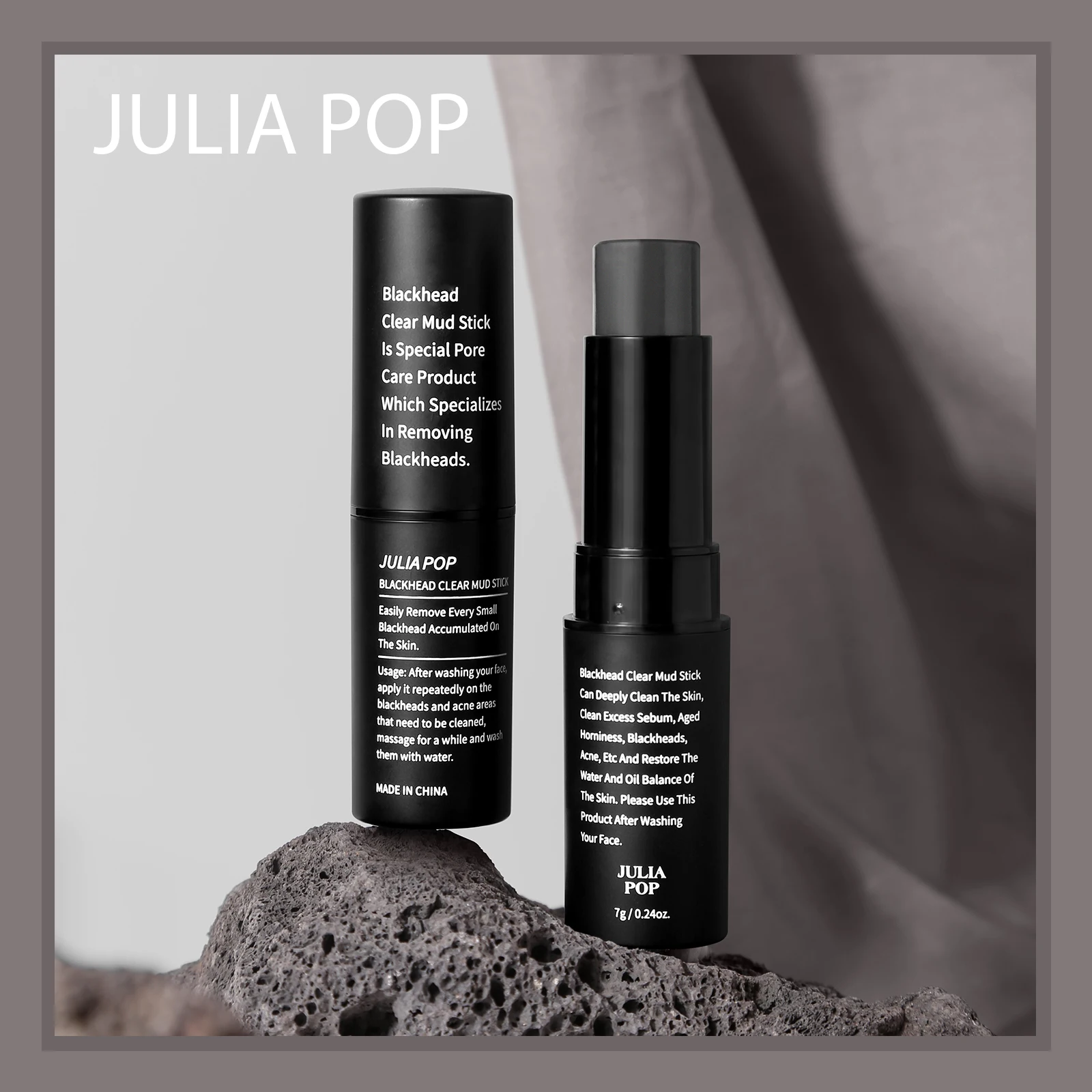 Explosive Charcoal Removal Blackhead Stick, Whitehead Grease Scrub Stick Gently Cleanses, Deeply Cleanses Hydrates Shrinks Pores 2