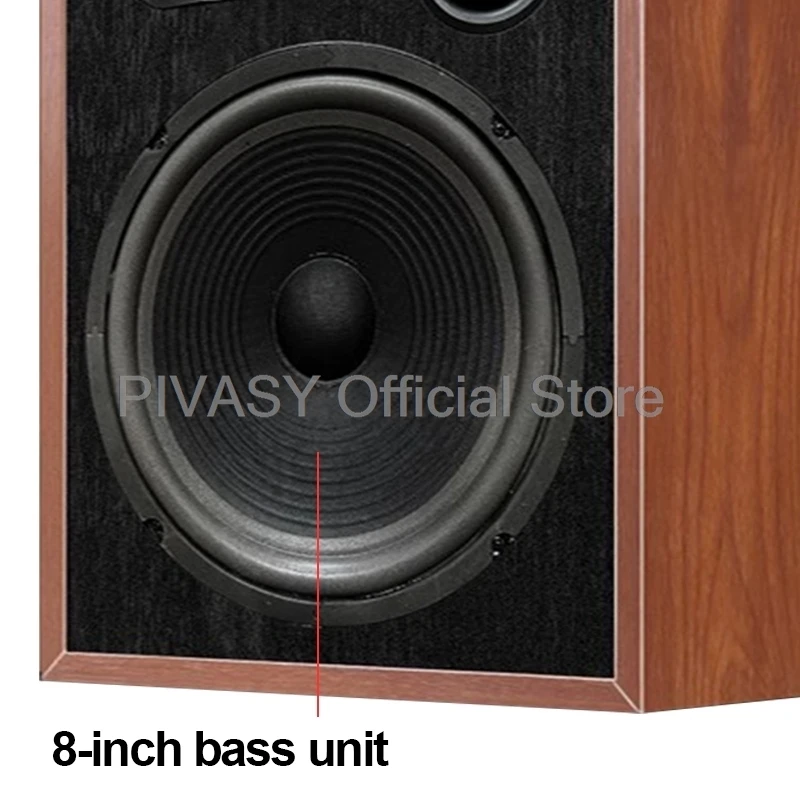 Description Picture 4 of item8 Inch Bookshelf Speaker Passive Subwoofer HiFi Fever Speaker Three-Way Surround Sound Desktop Speaker Sound Box Power Speaker