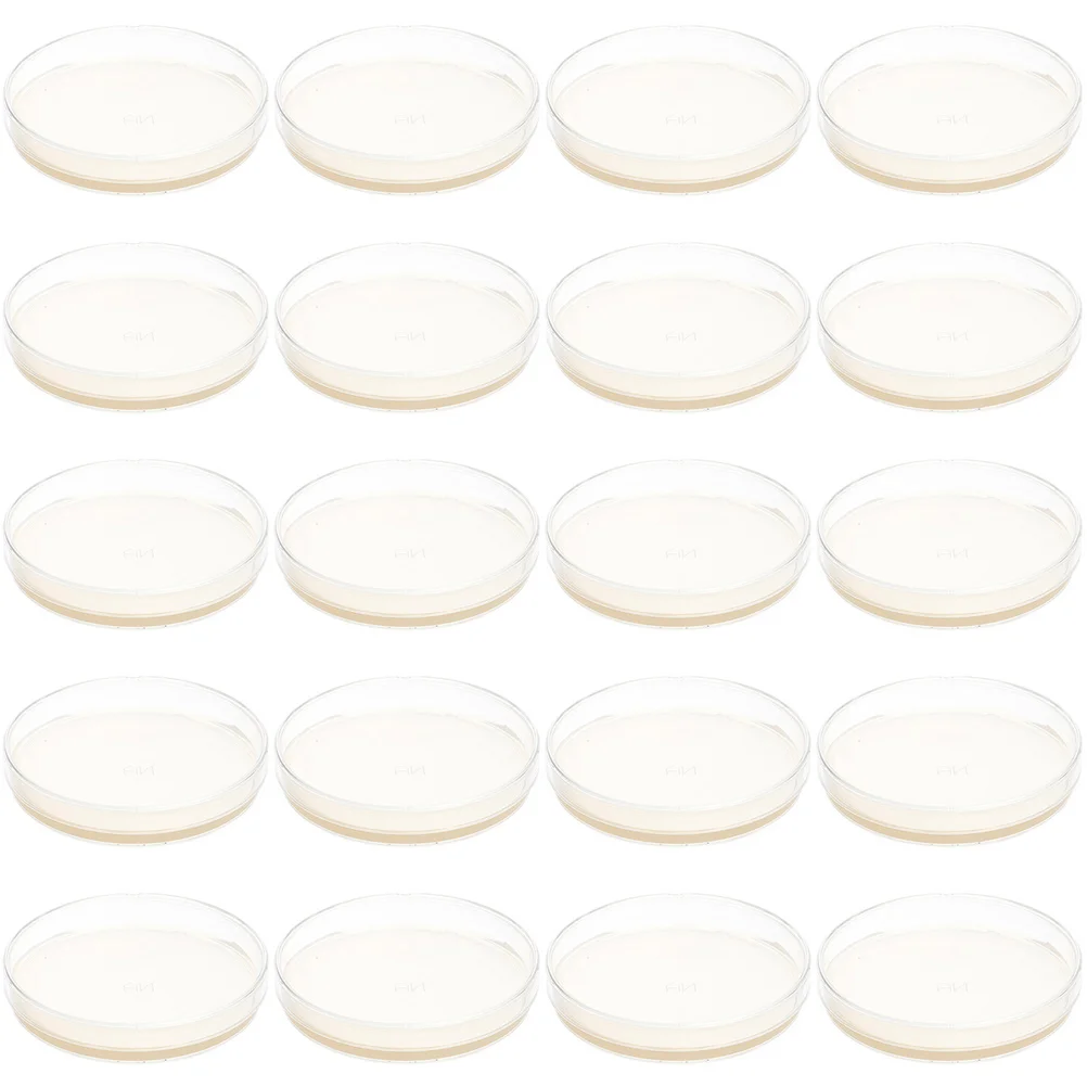 

20 Pcs Nutrient Agar Plate Tissue Culture Plates Petri Mushroom Prepoured Dishes Science Experiment for with Laboratory