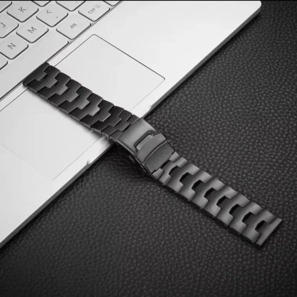 Premium 22mm Titanium Metal Watch Strap - Luxury Replacement Wristband Accessories