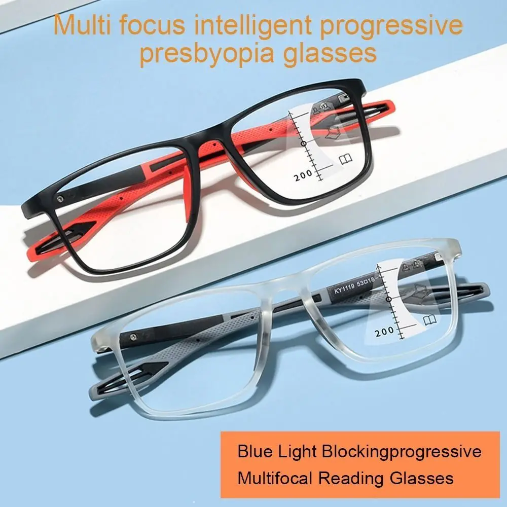 

Eye Protection Frame Progressive Multifocal Anti-Blue Light Ultra Light Glasses Sports Reading Glasses Presbyopic Eyewear