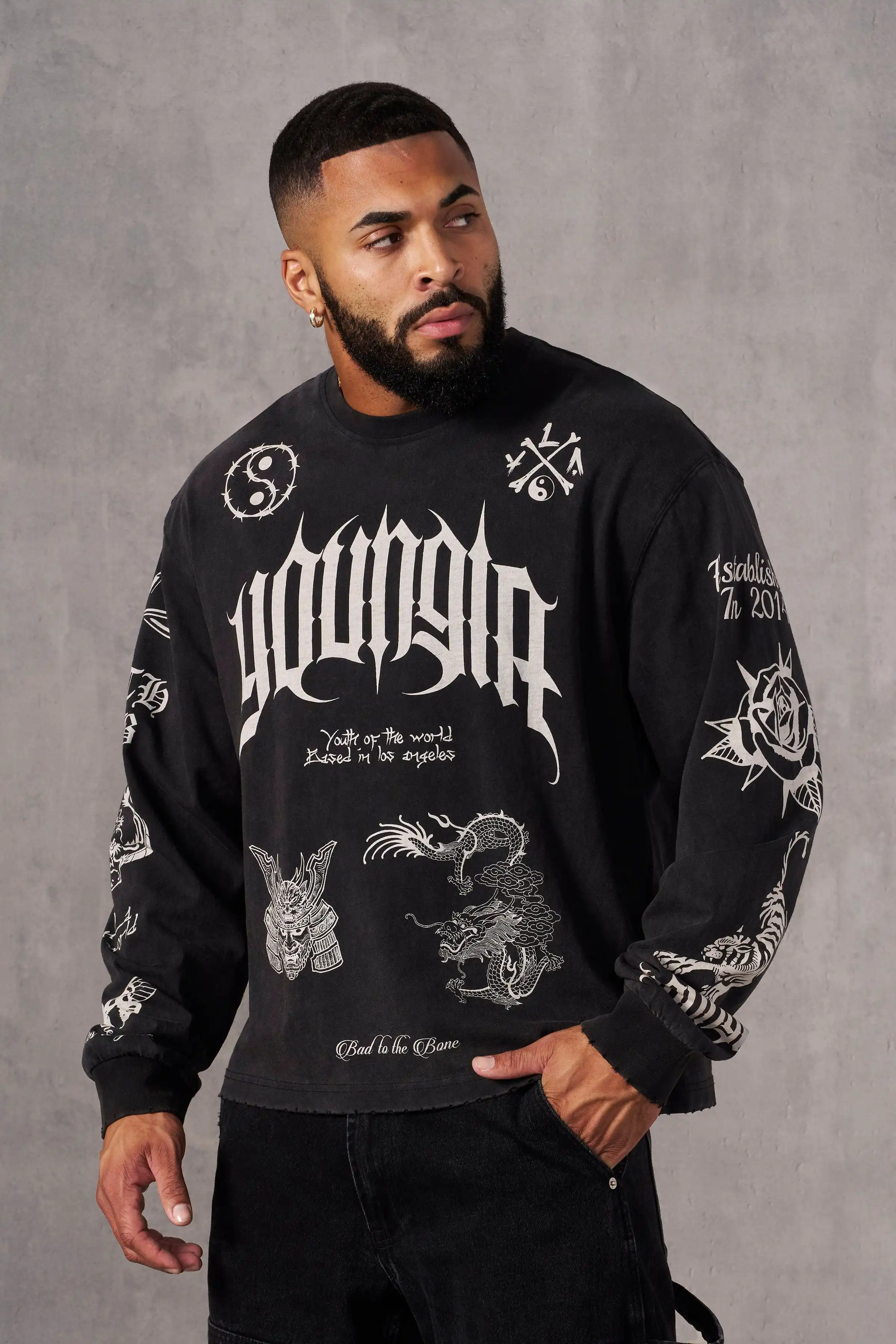 Men's and Women's Letter-printed Long-sleeved Loose Sweater men women hoodies