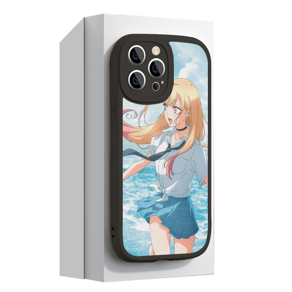 

For Iphone13 RICCU Cute Phone Case for Iphone 13 12 11 Pro MAX 8 plus X XS XR My Dress-Up Darling Lambskin Protective Covers