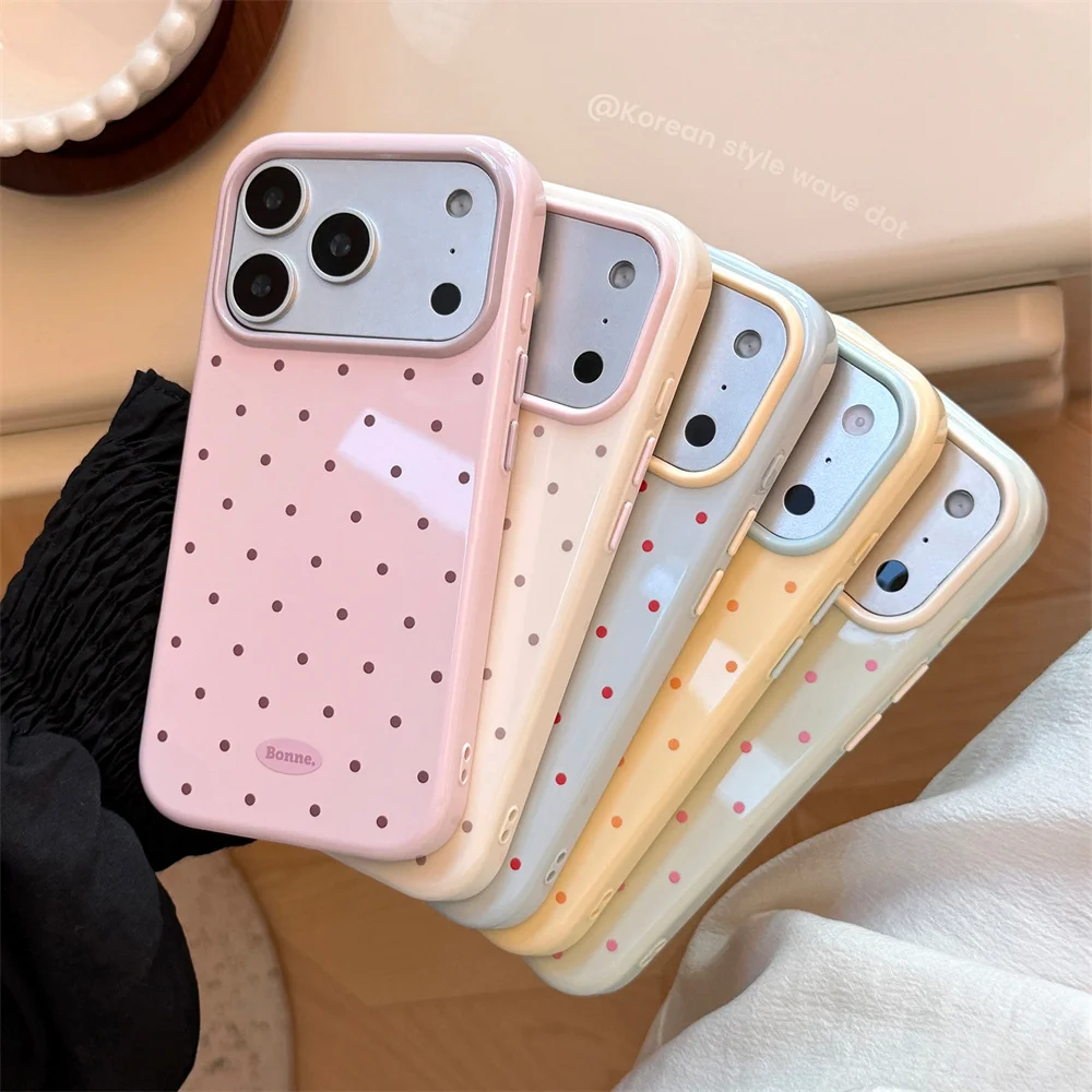 Vibrant Polka Dot Shockproof Phone Case - Colorful Protective Back Cover