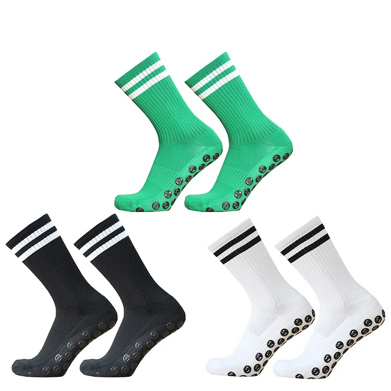 

FS Striped Football socks Silicone Anti Slip Grip Soccer Socks Men Women Sports calcetas antideslizantes de futbol