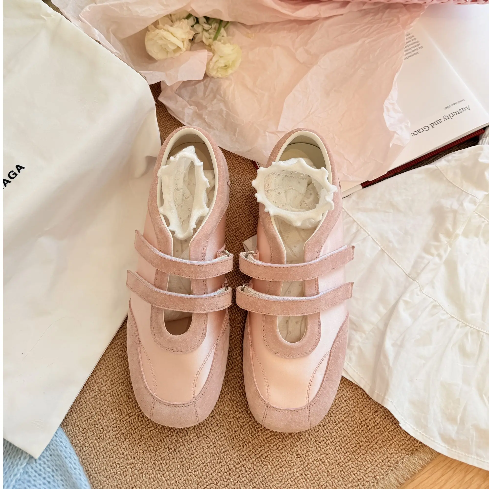Flats Women's Sports Shoes Fashion Sneakers Casual Shallow Loafers Shoes Walking Ballet Shoes Trend Cozy Zapatillas De Mujer - 3