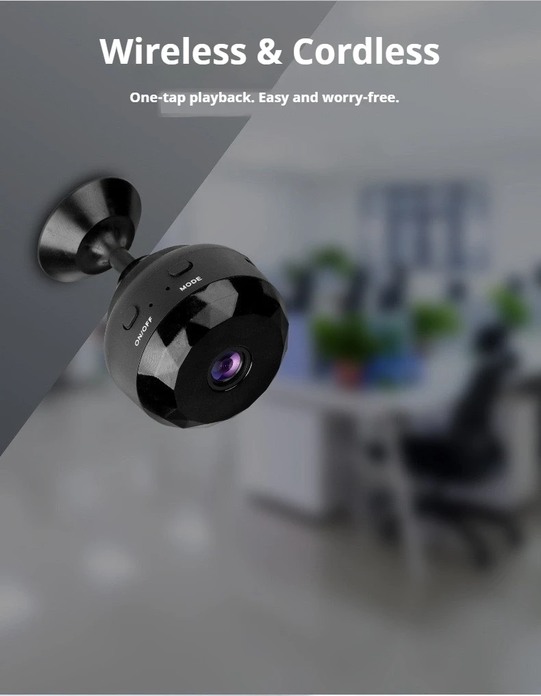 1PC Mini IP Camera 1080P HD Wireless Mini Camera Audio and Video Monitoring WiFi Camera for Home Pet Monitoring 5