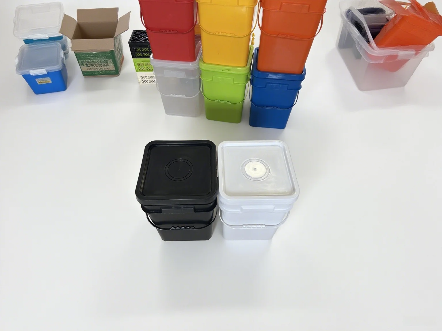 Balde Quad de Plástico Reforçado 20L, Balde ande para Alimentos, Balde para Mel, Armazenamento de Produtos Químicos e T...