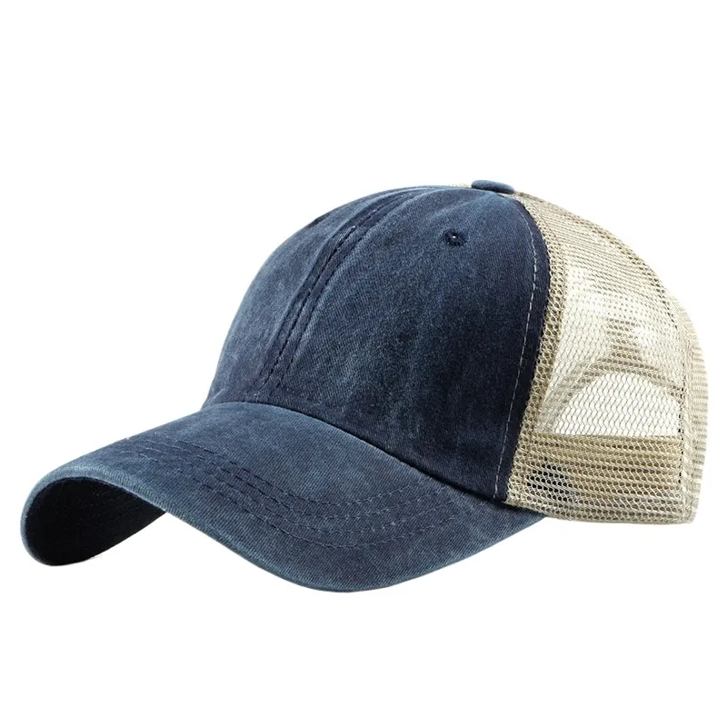 

Spring And Summer Thin Breathable Mesh Baseball Cap Men's Korean-style Fashion Wash Cotton Peaked Cap Sun Protection Sun Hat