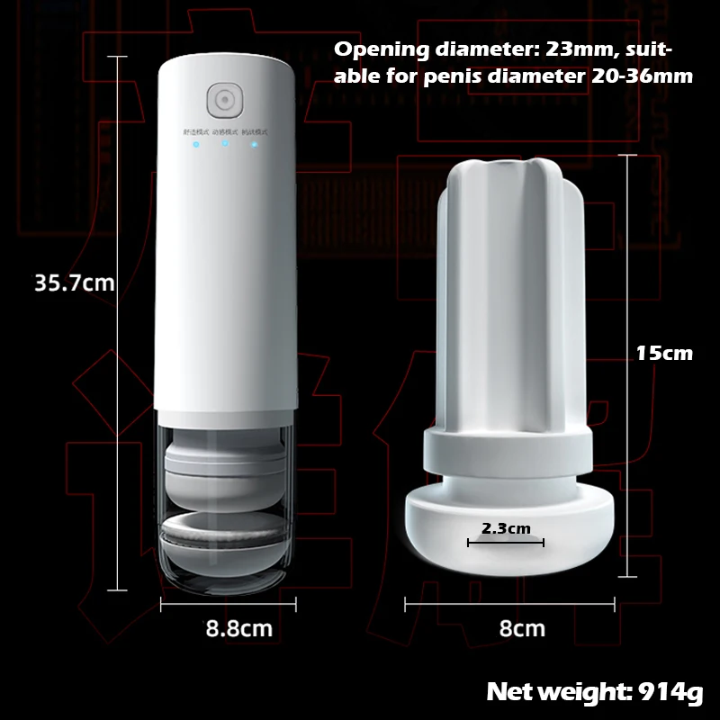 Dubbel HESEKS Män Automatisk Teleskopisk Sug Onanerande Leksaker Man Uppvärmning Röststöd Vuxen T_voghion.com