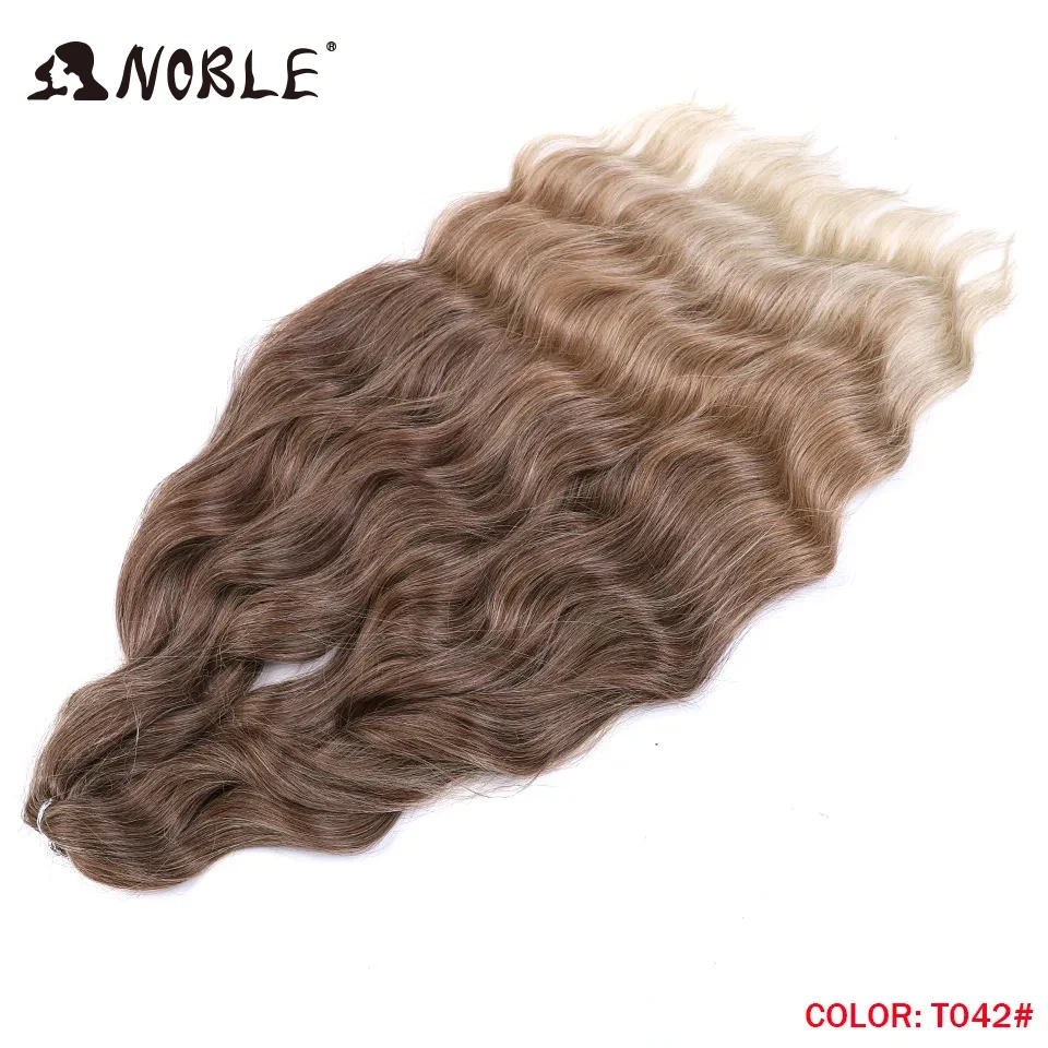 Noble Hair Synthetic Loose Deep Wave 24" Braiding Hair Extensions Water Wave Braid Hair Ombre Blonde Twist Crochet Curly Hair 3