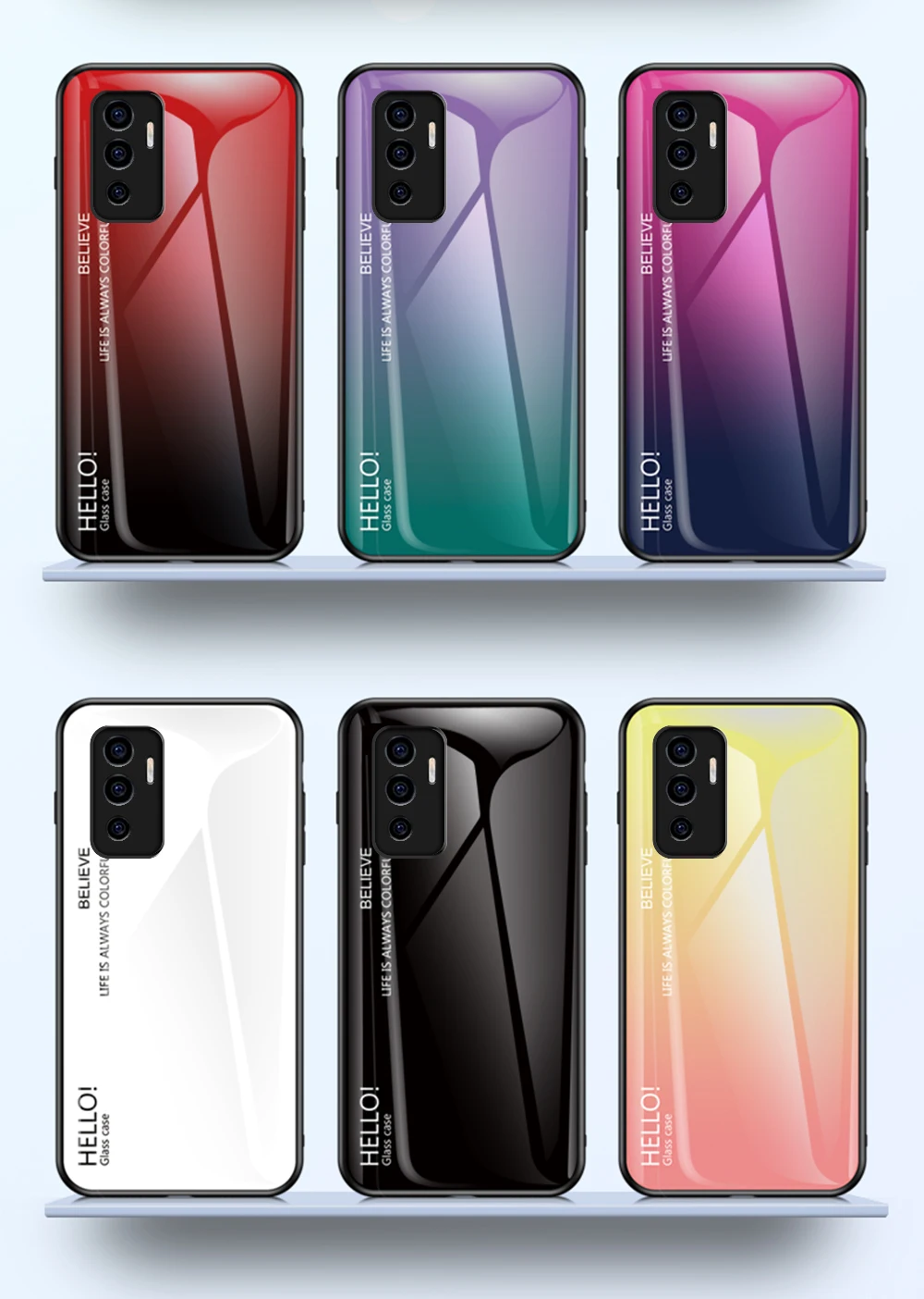 Capa de telemóvel em vidro temperado para vivo v23e v21 v20 pro_voghion.com