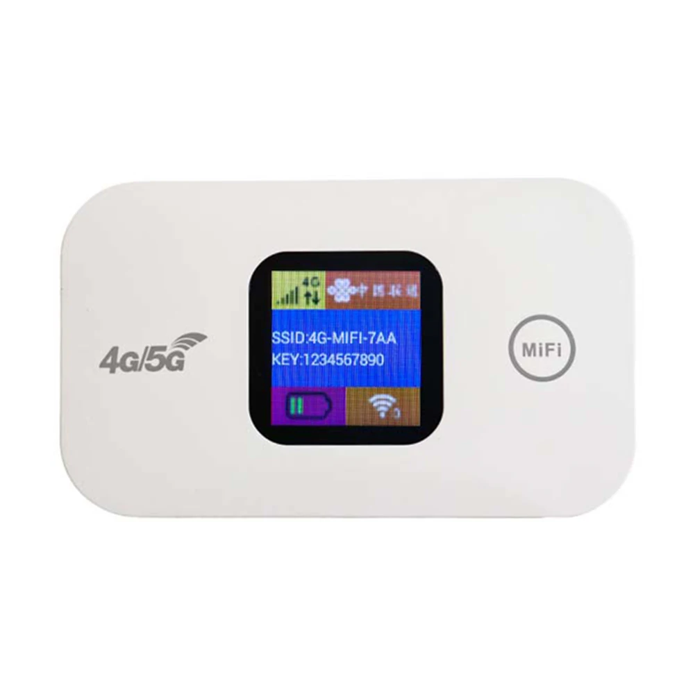

4G LTE Portable Router 150Mbps Mini Outdoor Hotspot Sim Card Slot Portable Network Hotspot Device 2100mAh Colorful LED Display