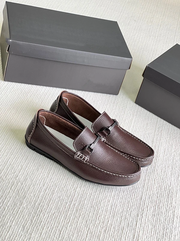 Withered British Men's Business Commuting Genuine Leather 38-44 Men Flat Shoes Fashion Casual Cowhide Moccasin Leather Shoes