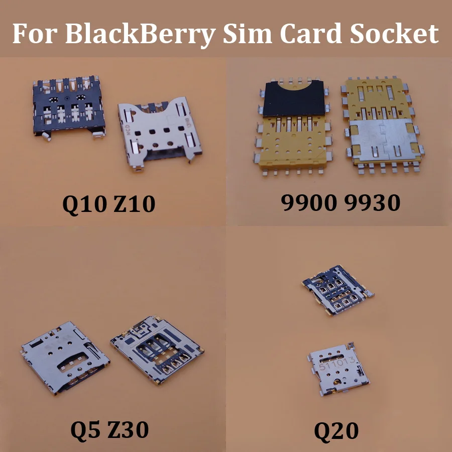 1 Pz Per Blackberry Q10 Z10 9900 9930 Q5 Z30 Q20 Lettore Di Schede Sim Supporto Slot Connettore Parti Telefono Cellulare