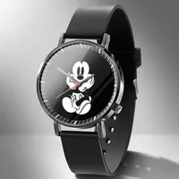 Disney Mickey Minnie Mouse Girl  Boy Children's Kids Watch Women Cute Male Female Couple Wrist Watches Birthday Gifts 1