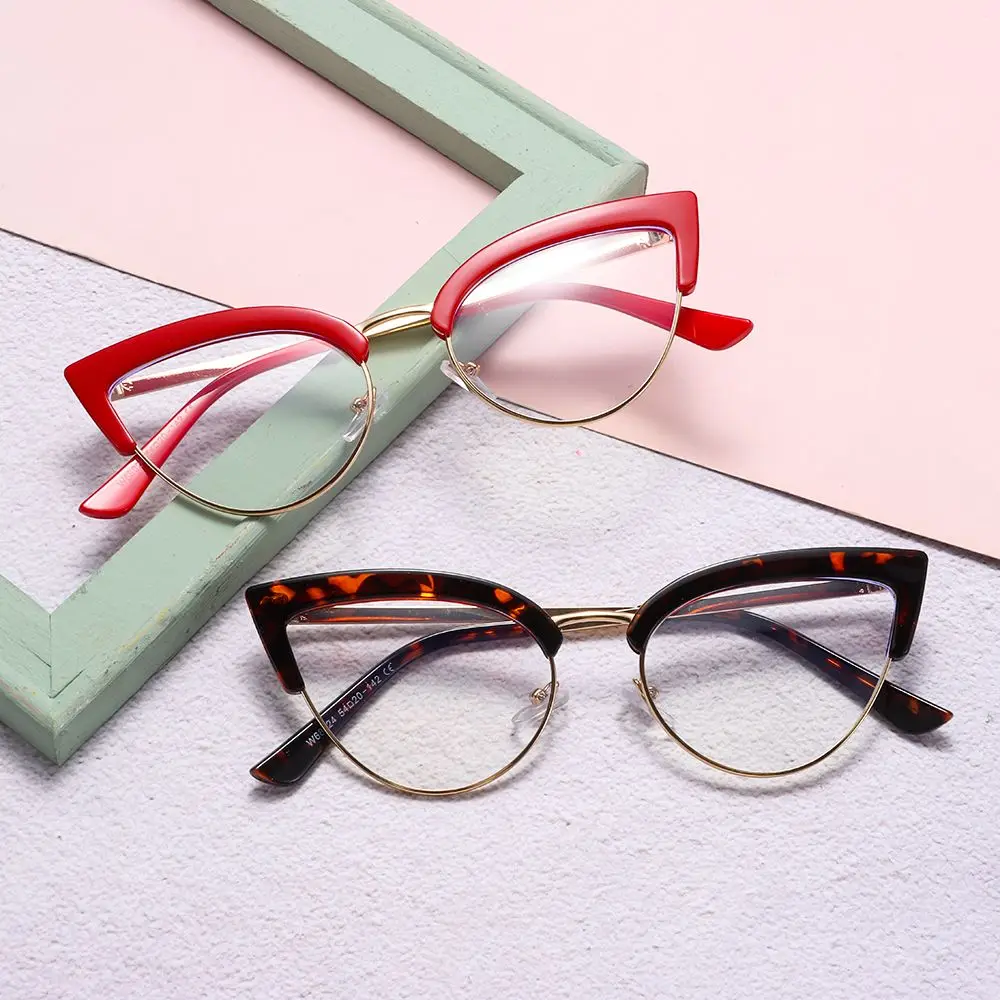 Anti Blue Light Blocking Cat Eye Occhiali Montatura In Metallo Donna Occhiali Da Vista Retrò Di Lusso Per Occhiali Da Vista Da Donna Con Montatura Da 
