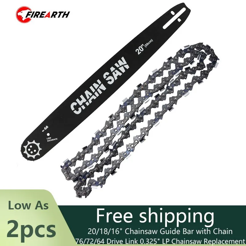 1pc 16/18/20 Inch Chainsaw Chain With 20" Guide Bar Set 64/72/76 Drive