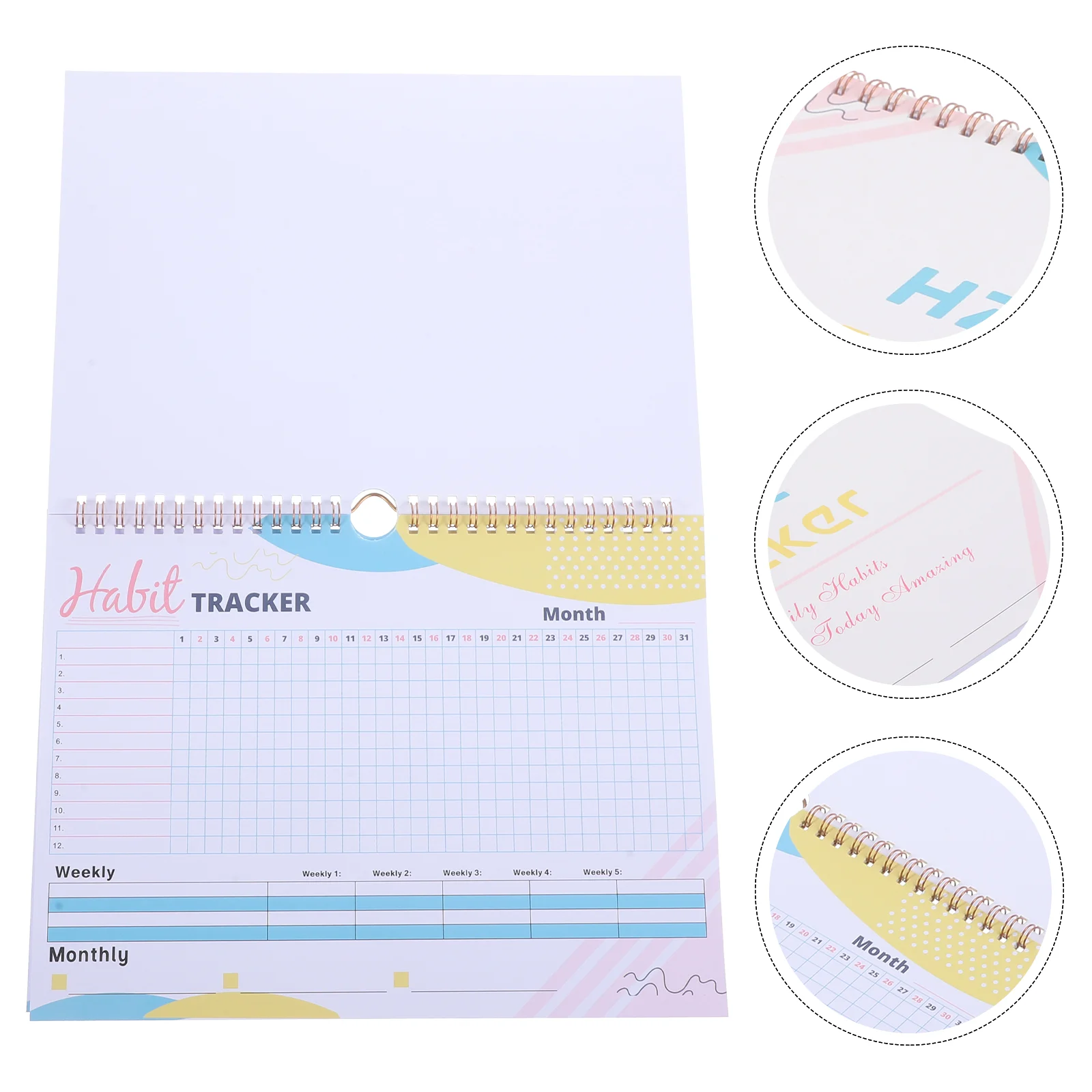 

No Date Habit Tracker Calendar English Planner Goal Tracker Workout Calendar Habit Tracker