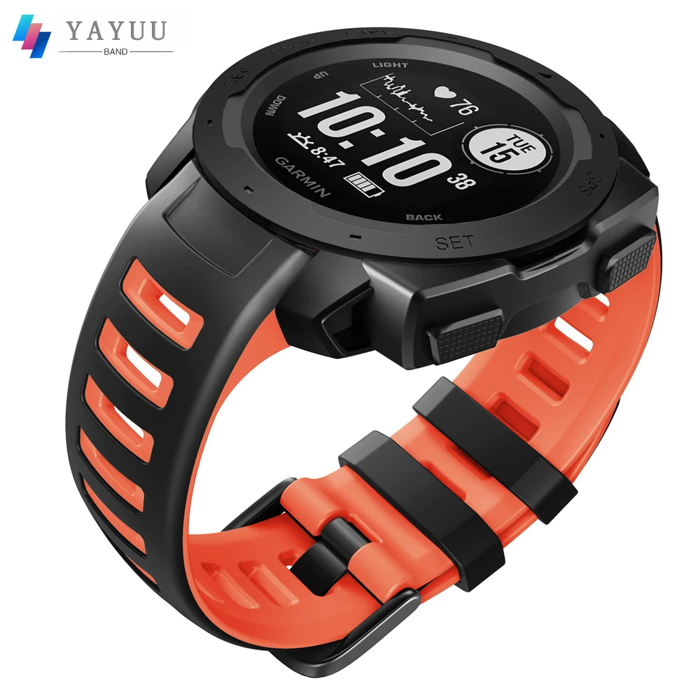 yayuu-watch-bands-for-garmin-instinct-band-silicone-sport-replacement